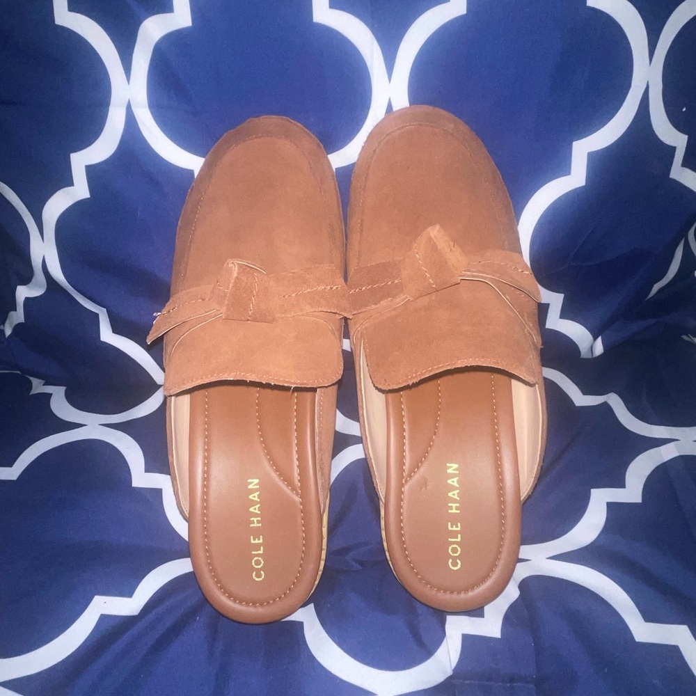 Cole Haan Women's Brown Suede Mules
